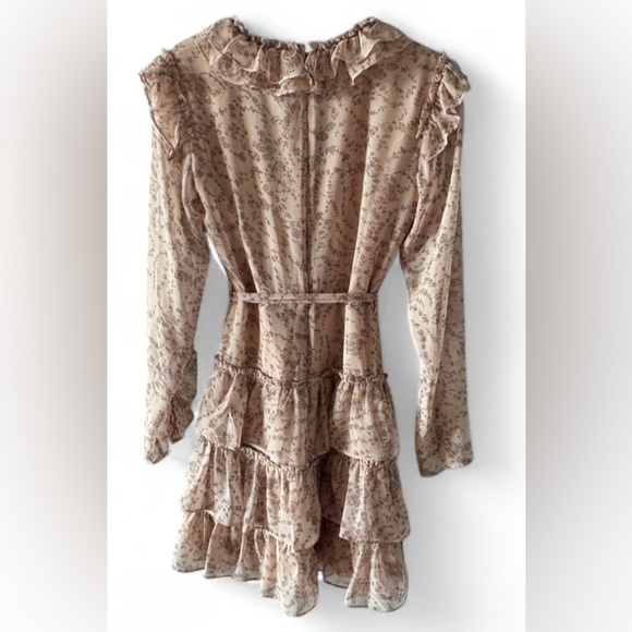 Anthropologie Bardot dress 2 Alessia pink floral ruffled mini dress $170 - Picture 8 of 11